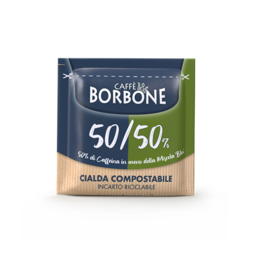50 CIALDE CAFFÈ BORBONE MISCELA LIGHT 50% BLU - 50% DEK