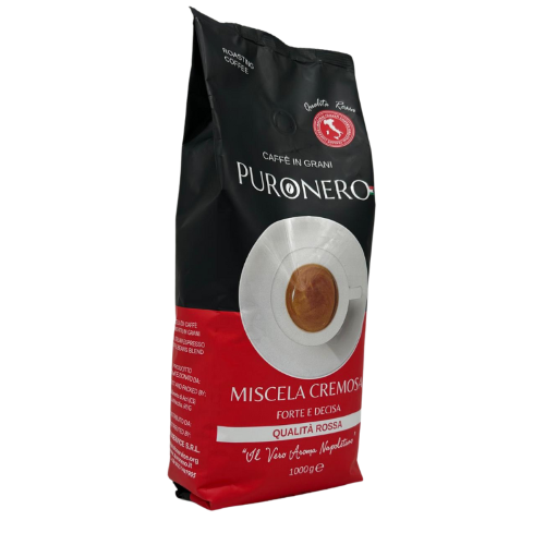CAFFÈ IN GRANI PURONERO CREMOSA ELITE BAR RED DA 1 KG