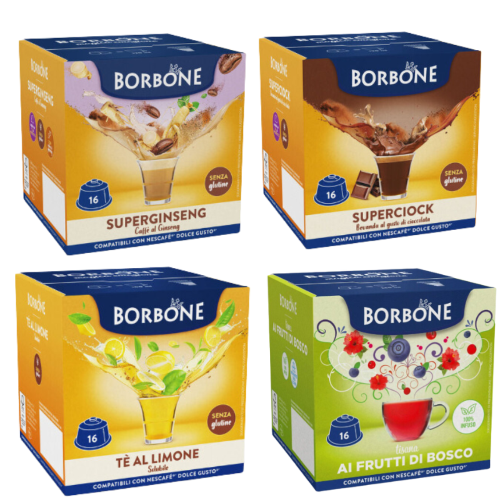 64 CAPSULE MISTE CAFFÈ BORBONE COMPATIBILE CON  DOLCE GUSTO MIX