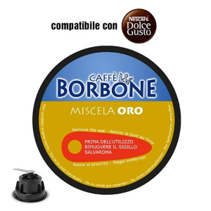 90 CAPSULE CAFFÈ BORBONE MISCELA ORO COMP. CON NESCAFÈ DOLCE GUSTO