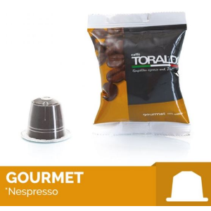 100 CAPSULE CAFFÈ TORALDO MISCELA GOURMET COMP.  CON NESPRESSO