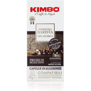 100 CAPSULE IN ALLUMINIO CAFFE KIMBO MISCELA BARISTA 100% ARABICA COMP.CON NESPRESSO 