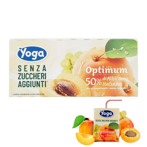 24 BRICK OPTIMUM ALL'ALBICOCCA YOGA DA 200 ML  SENZA ZUCCHERI AGGIUNTI