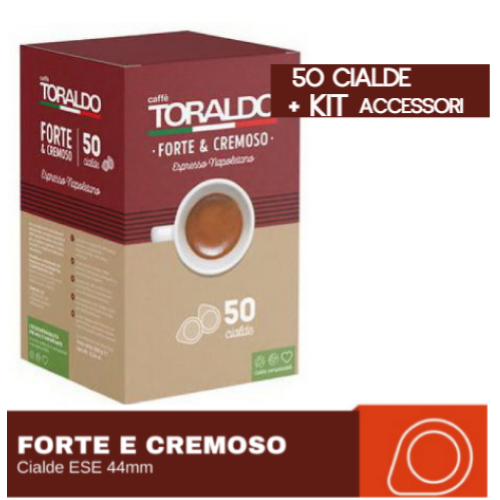 Toraldo®50TORFORCREMACCES50 CIALDE CAFFÈ TORALDO MISCELA FORTE E CREMOSO  CON KIT ACCESSORI10
